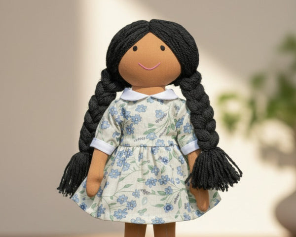 Nira -Tiny handmade girl doll